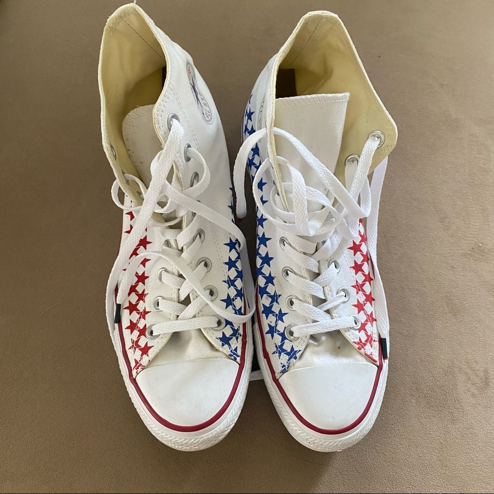 Converse Chuck Taylor All Star American Flag Memorial Day July 4 Patriotic - Picture 2 of 7